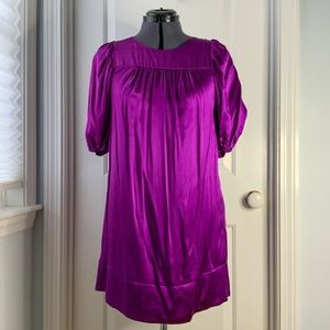 Kensie Baby Doll Short Sleeve Silk Dress NWT